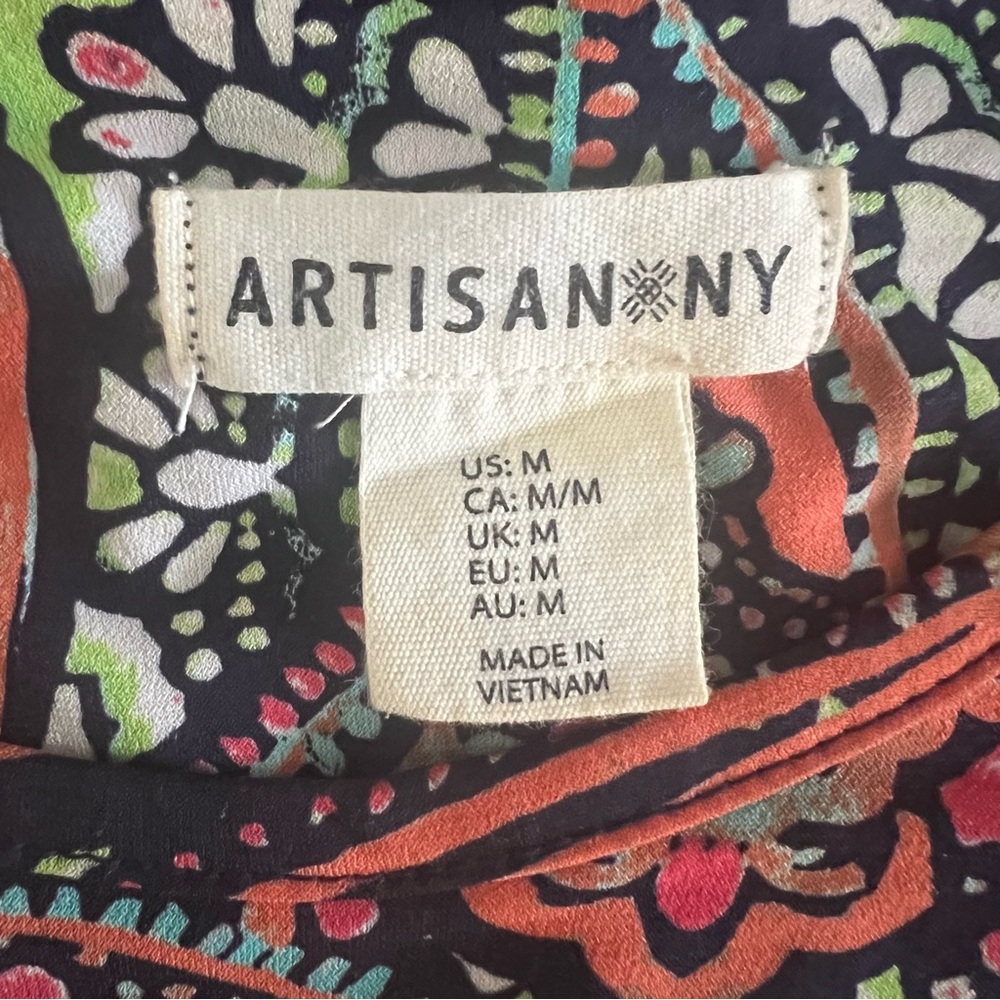 Colorful Paisley Sleeveless Dress - Picture 5 of 5